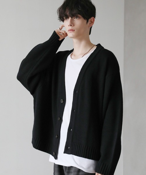 セール】ショート丈ワイドVネックカーディガン（カーディガン/ボレロ