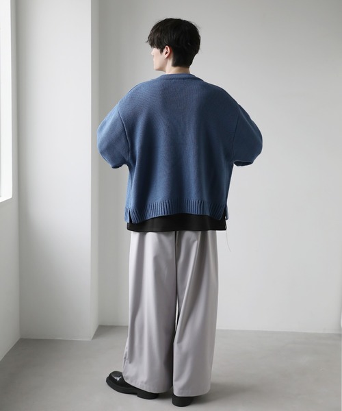 ショート丈ワイドVネックカーディガン（カーディガン/ボレロ