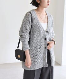 quaranciel（カランシエル）の「quaranciel:〈手洗い可能〉スパンコール Vネック ニット カーディガン（カーディガン/ボレロ）」