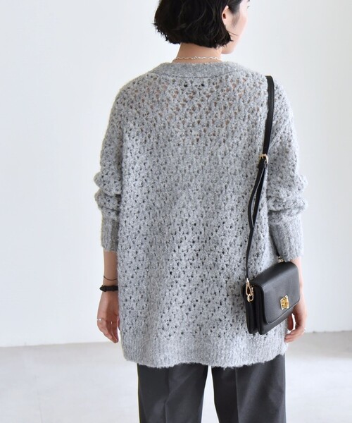セール】quaranciel:〈手洗い可能〉スパンコール Vネック ニット セール】quaranciel:〈手洗い可能〉スパンコール Vネック ニット