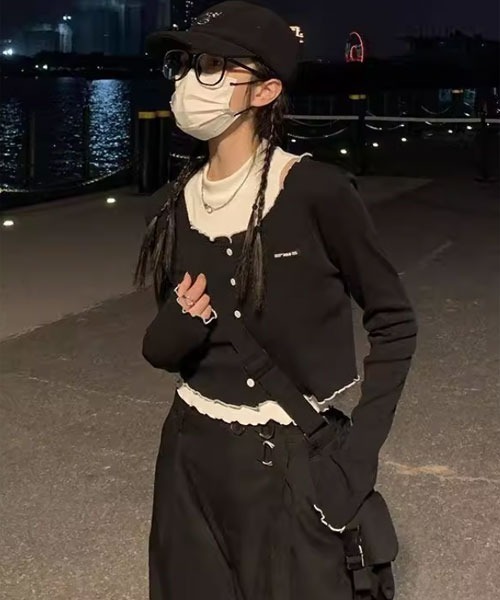 Mayree（メイリー）の「【Mayree】メロウ カットソー カーディガン（カーディガン/ボレロ・レディース・ブラック・SMALL/MEDIUM/LARGE）」の7枚目の写真