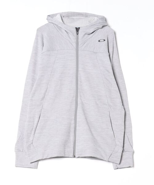 OAKLEY(オークリー)の「オークリー ENHANCE DRY GRID FLEECE JKT 14.7(パーカー・メンズ・ライトグレー/ブラック・LL/3L/M/L)」の2枚目の写真
