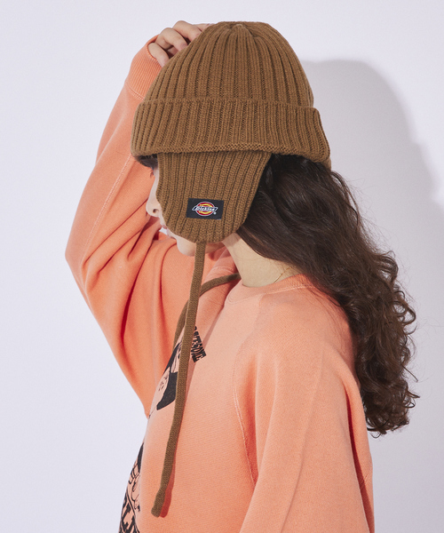 Dickies（ディッキーズ）の「【DICKIES/ディッキーズ】EX EAR WRAP KNIT WATCH/Iイヤーフラップ付きニットキャップ（キャップ・メンズ・オレンジ/ブラック/ホワイト/ベージュ・フリー）」の14枚目の写真