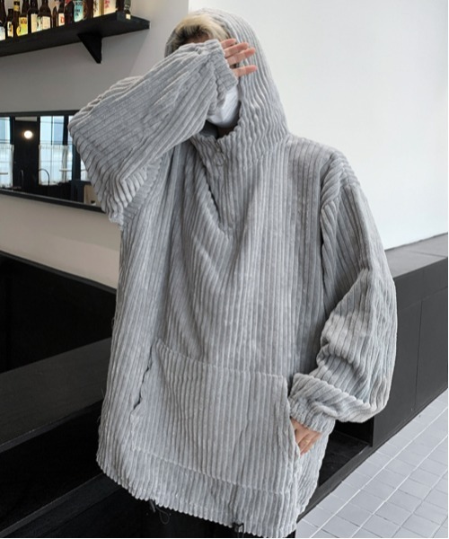 【セール】【FVLMEN】corduroy half zip pullover parka/コーデュロイ ハーフ ジップ プルオーバー パーカー（パーカー）｜FVLMEN（フルメン）