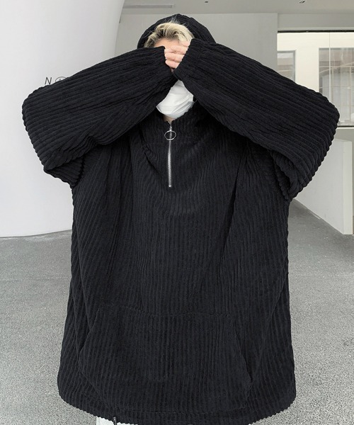 【セール】【FVLMEN】corduroy half zip pullover parka/コーデュロイ ハーフ ジップ プルオーバー パーカー（パーカー）｜FVLMEN（フルメン）