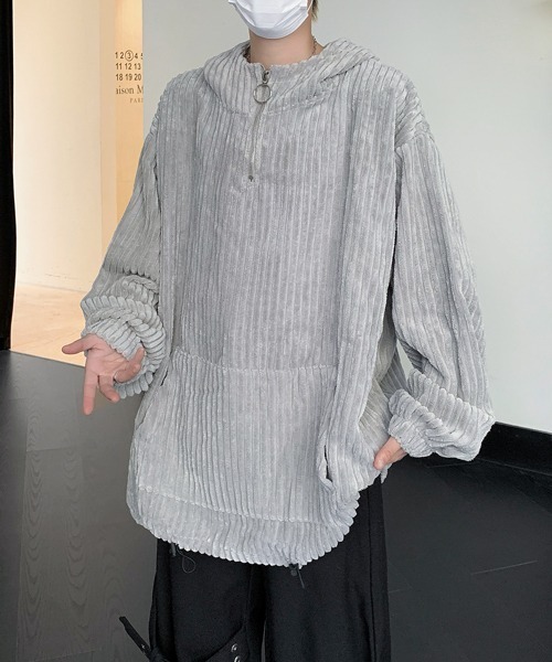 【セール】【FVLMEN】corduroy half zip pullover parka/コーデュロイ ハーフ ジップ プルオーバー パーカー（パーカー）｜FVLMEN（フルメン）