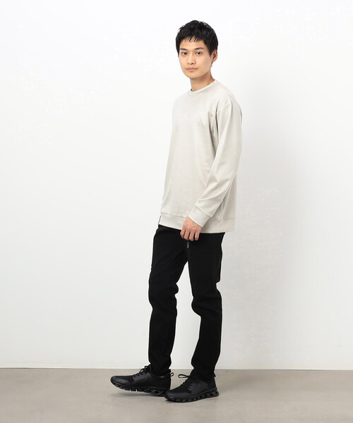 COMME CA ISM（コムサイズム）の「スエードタッチ クルーネックプルオーバー（Tシャツ/カットソー・メンズ・チャコール/グレー/ブルー・MEDIUM/LARGE）」の4枚目の写真
