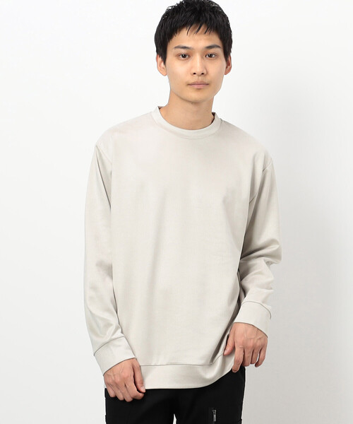 COMME CA ISM（コムサイズム）の「スエードタッチ クルーネックプルオーバー（Tシャツ/カットソー・メンズ・チャコール/グレー/ブルー・MEDIUM/LARGE）」の5枚目の写真