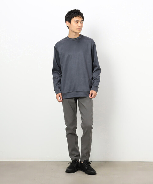 COMME CA ISM（コムサイズム）の「スエードタッチ クルーネックプルオーバー（Tシャツ/カットソー・メンズ・チャコール/グレー/ブルー・MEDIUM/LARGE）」の8枚目の写真
