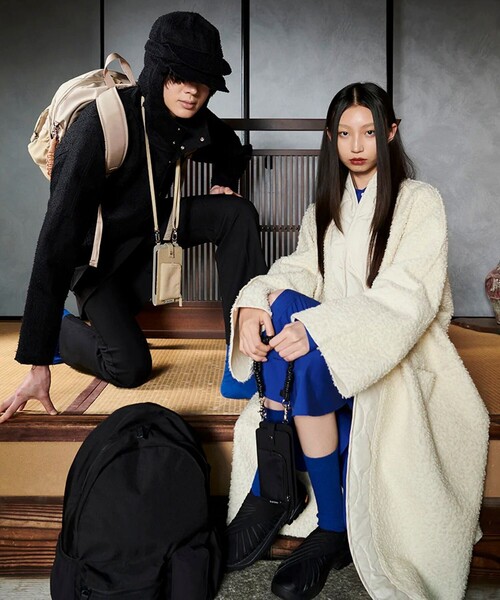 A SCENE（エーシーン）の「【A SCENE】Pocket day pack バックパック ワンポイントロゴ（バックパック/リュック・メンズ・ブラック/ベージュ・FREE）」の12枚目の写真