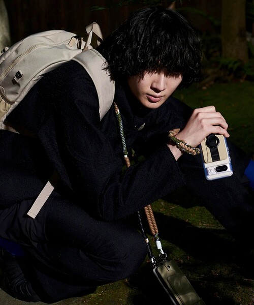 A SCENE（エーシーン）の「【A SCENE】Pocket day pack バックパック ワンポイントロゴ（バックパック/リュック・メンズ・ブラック/ベージュ・FREE）」の14枚目の写真