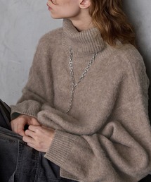 【SERACE】Loose melange turtle neck knit / ルーズメランジタートルネックニット