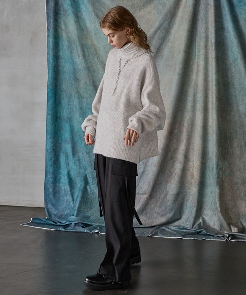 Crewre メランジ　ハイネックルーズニット crewre online shop / メランジハイネックルーズニット