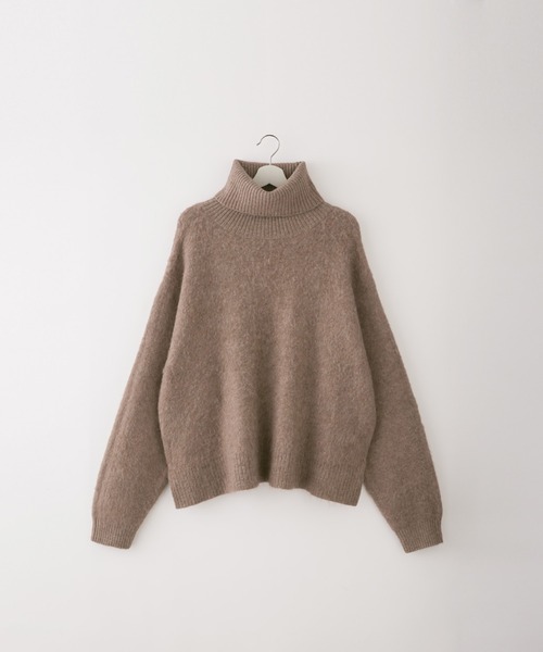 SERACE】Loose melange turtle neck knit / ルーズメランジ