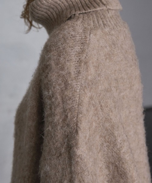 SERACE(セラス)の「【SERACE】Loose melange turtle neck knit / ルーズメランジタートルネックニット(ニット/セーター・メンズ・オフホワイト/ブラウン系/ブラック・L/M)」の16枚目の写真