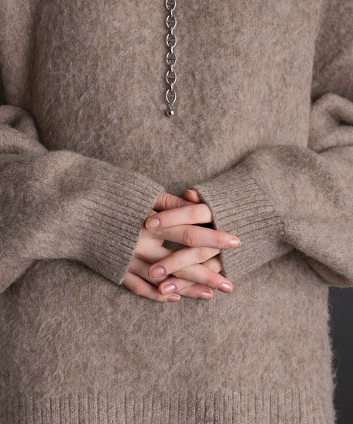 SERACE(セラス)の「【SERACE】Loose melange turtle neck knit / ルーズメランジタートルネックニット(ニット/セーター・メンズ・オフホワイト/ブラウン系/ブラック・L/M)」の17枚目の写真