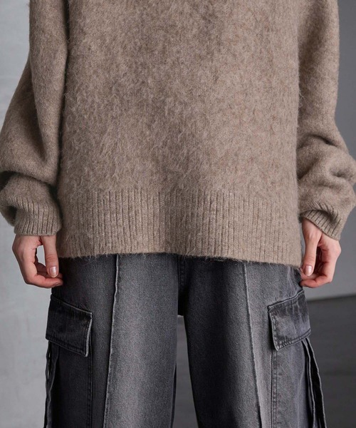 SERACE(セラス)の「【SERACE】Loose melange turtle neck knit / ルーズメランジタートルネックニット(ニット/セーター・メンズ・オフホワイト/ブラウン系/ブラック・L/M)」の20枚目の写真