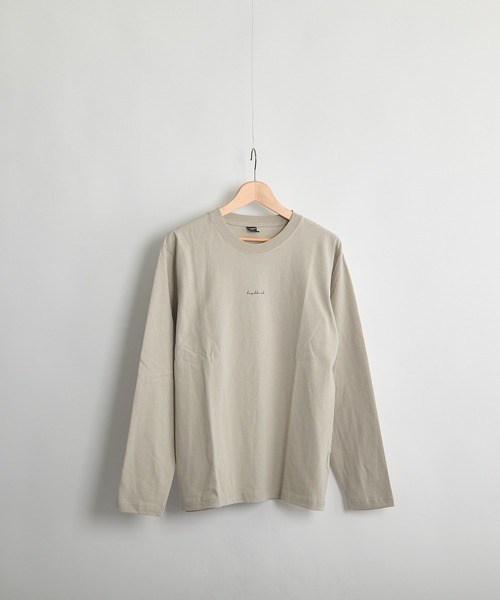B'day(ビーデイ)の「ヘヴィウェイト天竺 プリント 長袖 クルーネック(Tシャツ/カットソー・レディース・ブラック/ホワイト/ベージュ・LARGE/MEDIUM)」の1枚目の写真