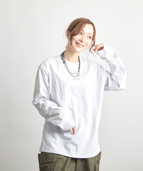 B'day(ビーデイ)の「ヘヴィウェイト天竺 プリント 長袖 クルーネック(Tシャツ/カットソー・レディース・ブラック/ホワイト/ベージュ・LARGE/MEDIUM)」の19枚目の写真