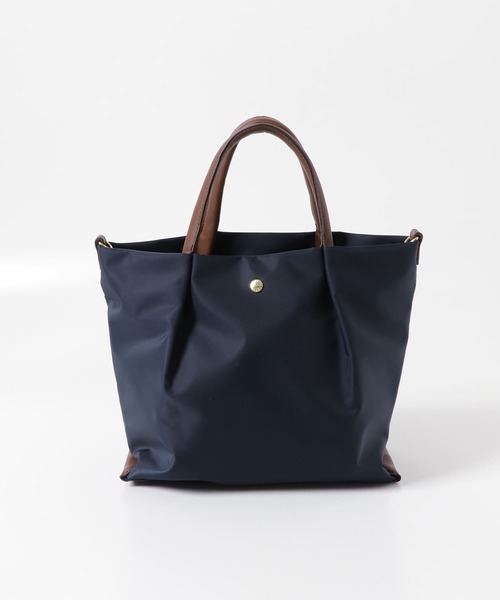 Legato Largo（レガートラルゴ）の「Legato largo　撥水ナイロン2WAYショルダーバッグ（ショルダーバッグ・レディース・ネイビー/ライトブラウン/ブラック・ONE）」の10枚目の写真