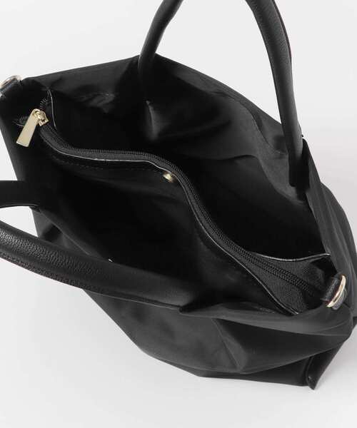 Legato Largo（レガートラルゴ）の「Legato largo　撥水ナイロン2WAYショルダーバッグ（ショルダーバッグ・レディース・ネイビー/ライトブラウン/ブラック・ONE）」の16枚目の写真