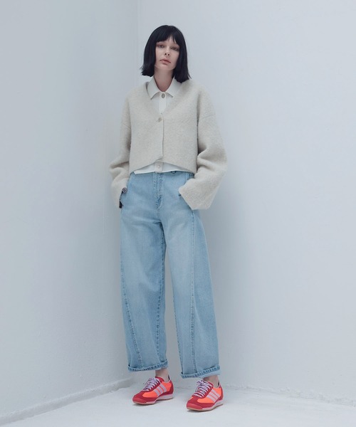 DRESSLAVE(ドレスレイブ)の「yak alpaca collarless jacket(ヤクアルパカカラーレスショート丈ジャケット)(ノーカラージャケット・レディース・ホワイト/ブラック・38)」の9枚目の写真