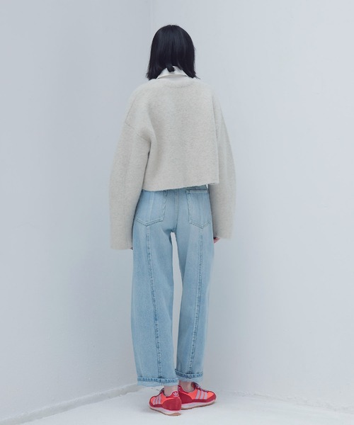 DRESSLAVE(ドレスレイブ)の「yak alpaca collarless jacket(ヤクアルパカカラーレスショート丈ジャケット)(ノーカラージャケット・レディース・ホワイト/ブラック・38)」の11枚目の写真