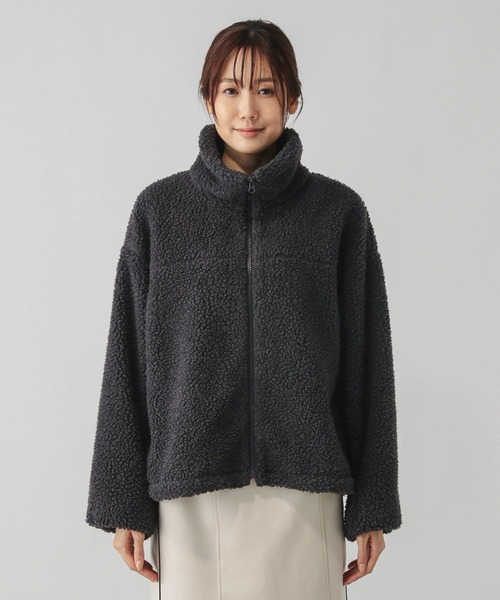 GLOBAL WORK（グローバルワーク）の「ボアスタンドブルゾン/115435（ブルゾン・レディース・チャコール/モカ/アイボリー・FREE）」の17枚目の写真