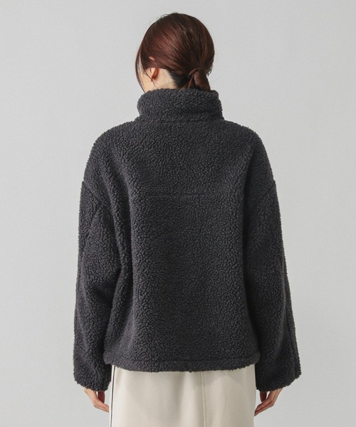 GLOBAL WORK（グローバルワーク）の「ボアスタンドブルゾン/115435（ブルゾン・レディース・チャコール/モカ/アイボリー・FREE）」の19枚目の写真