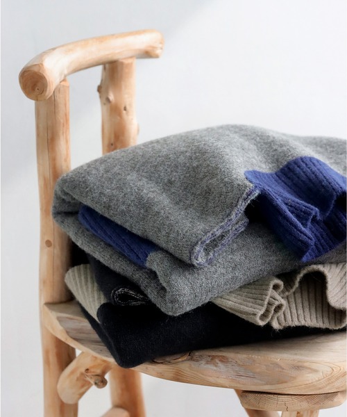antiqua（アンティカ）の「配色ハイネックニット（ニット/セーター・レディース・グレー/ブラック・ONESIZE）」の12枚目の写真