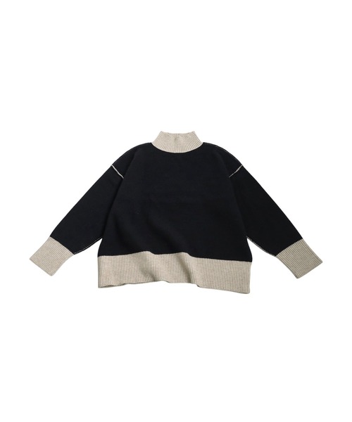 antiqua（アンティカ）の「配色ハイネックニット（ニット/セーター・レディース・グレー/ブラック・ONESIZE）」の13枚目の写真