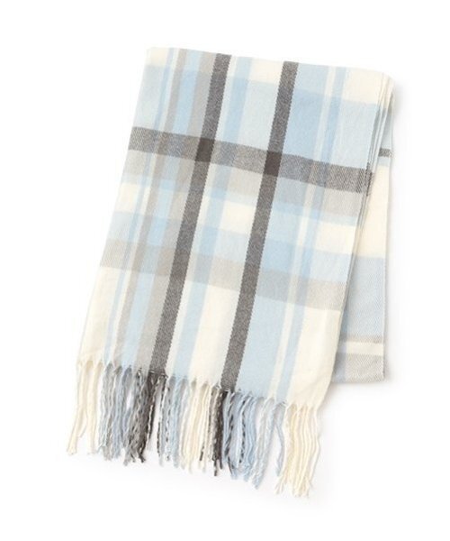 LOVETOXIC（ラブトキシック）の「チェックマフラー（マフラー・キッズ・ネイビー/サックスブルー/ピンク・FREE）」の3枚目の写真