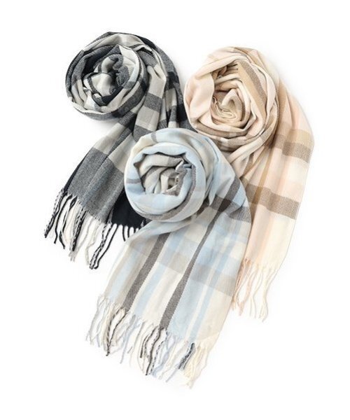 LOVETOXIC（ラブトキシック）の「チェックマフラー（マフラー・キッズ・ネイビー/サックスブルー/ピンク・FREE）」の10枚目の写真