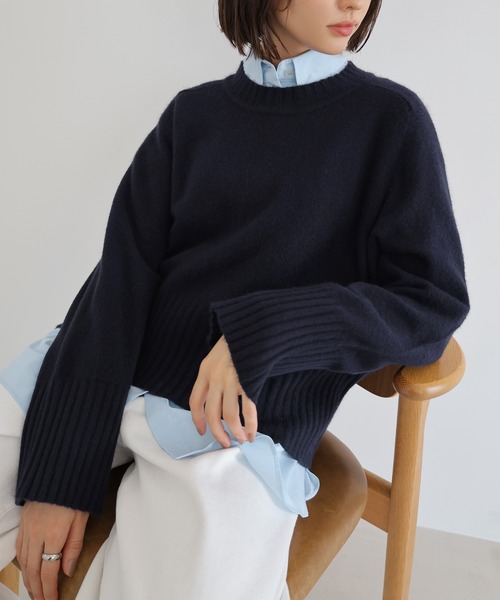ヘアリー 短丈 ニット トップス evernavy エバーネイビー 楽天市場】evernavy エバーネイビー ヘアリー 短丈 ニット