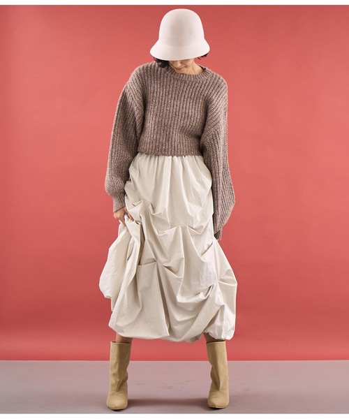 Settimissimo（セッティミッシモ）の「ワイド シャフト ミドル ブーツ（ブーツ・レディース・ベージュ/ブラック・S/M/L）」の11枚目の写真