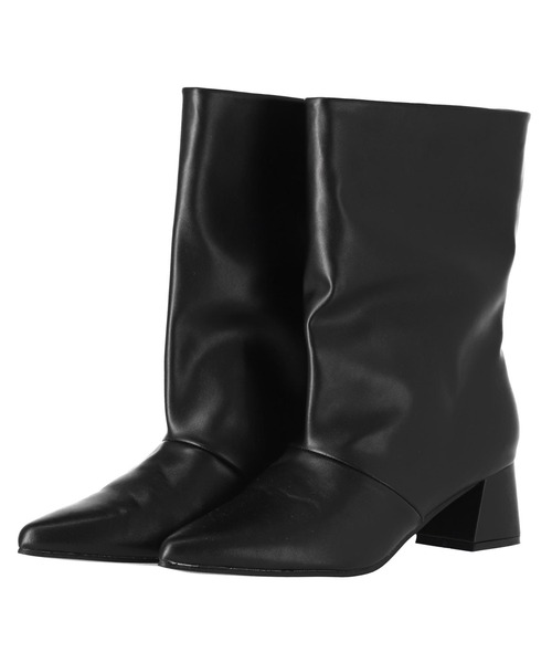 Settimissimo（セッティミッシモ）の「ワイド シャフト ミドル ブーツ（ブーツ・レディース・ベージュ/ブラック・S/M/L）」の16枚目の写真