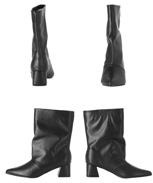 Settimissimo（セッティミッシモ）の「ワイド シャフト ミドル ブーツ（ブーツ・レディース・ベージュ/ブラック・S/M/L）」の12枚目の写真