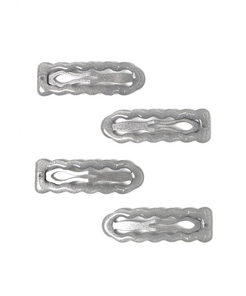 WEGO（ウィゴー）の「WEGO/【4点セット】うねりラメパッチンピン（ヘアピン・レディース・シルバー・FREE）」の3枚目の写真