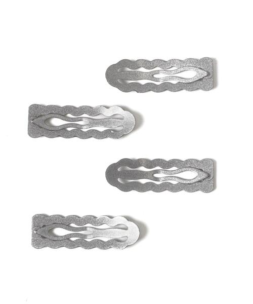 WEGO（ウィゴー）の「WEGO/【4点セット】うねりラメパッチンピン（ヘアピン・レディース・シルバー・FREE）」の4枚目の写真