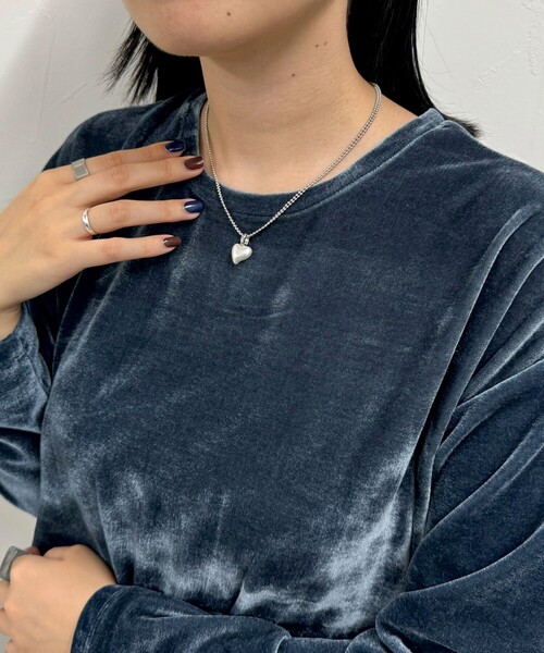 fredy emue(フレディエミュ)の「3Dハートトップアジャストペンダント(ネックレス・レディース・シルバー/オフホワイト/ゴールド・FREE)」の2枚目の写真