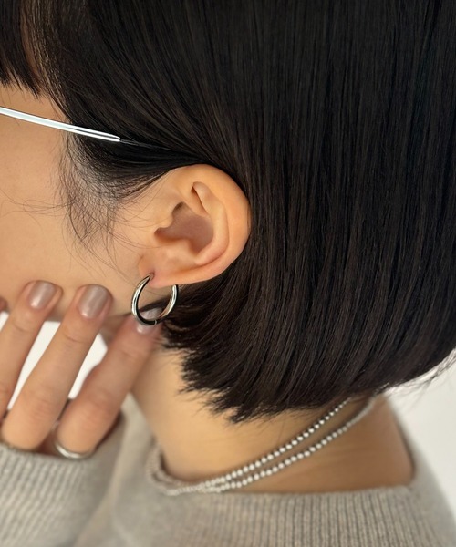 Diliraba(ディリラバ)の「【Diliraba】サージカルステンレス フープピアス4点セット A(ピアス(両耳用)・レディース・シルバー/ゴールド・FREE)」の3枚目の写真