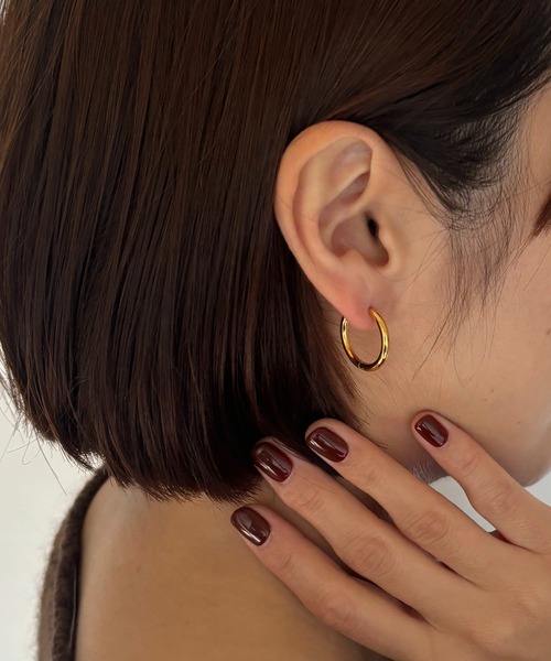Diliraba(ディリラバ)の「【Diliraba】サージカルステンレス フープピアス4点セット A(ピアス(両耳用)・レディース・シルバー/ゴールド・FREE)」の4枚目の写真