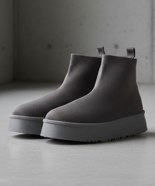 Dedes(デデス)の「軽量厚底 ユニセックス ニットブーツ ソックスブーツ(ブーツ・メンズ・ブラウン/ブラック/ベージュ/グレー・40/38/42/36/44)」の2枚目の写真