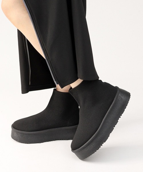 Dedes(デデス)の「軽量厚底 ユニセックス ニットブーツ ソックスブーツ(ブーツ・メンズ・ブラウン/ブラック/ベージュ/グレー・40/38/42/36/44)」の12枚目の写真