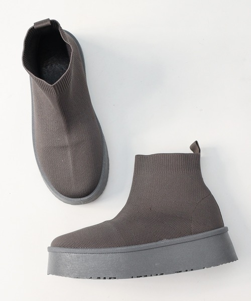 Dedes(デデス)の「軽量厚底 ユニセックス ニットブーツ ソックスブーツ(ブーツ・メンズ・ブラウン/ブラック/ベージュ/グレー・40/38/42/36/44)」の11枚目の写真