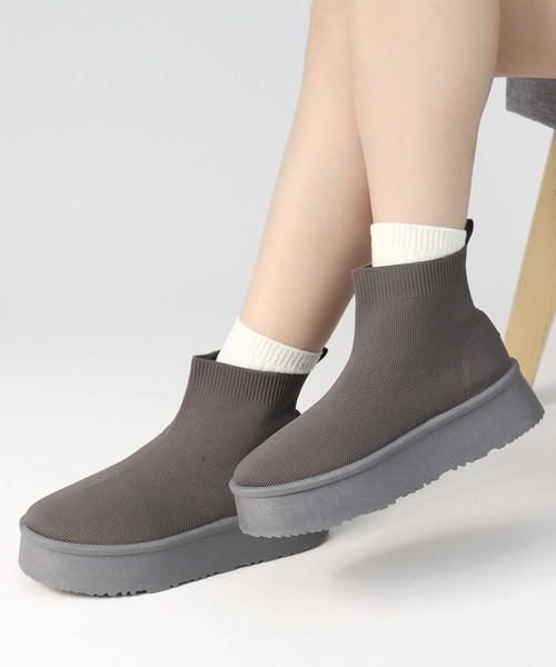 Dedes(デデス)の「軽量厚底 ユニセックス ニットブーツ ソックスブーツ(ブーツ・メンズ・ブラウン/ブラック/ベージュ/グレー・40/38/42/36/44)」の17枚目の写真