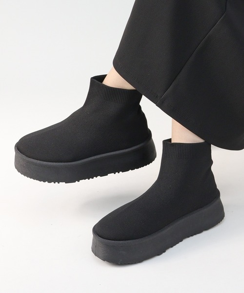 Dedes(デデス)の「軽量厚底 ユニセックス ニットブーツ ソックスブーツ(ブーツ・メンズ・ブラウン/ブラック/ベージュ/グレー・40/38/42/36/44)」の20枚目の写真