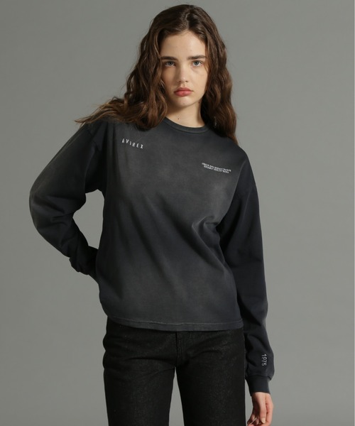 AVIREX(アヴィレックス)の「《Belle LINE》SPRAY L/S T-SHIRT/スプレー ロングスリーブTシャツ(Tシャツ/カットソー・レディース・ライトグレー/ブラック/パープル/ブルー・S/M/L/XL)」の10枚目の写真