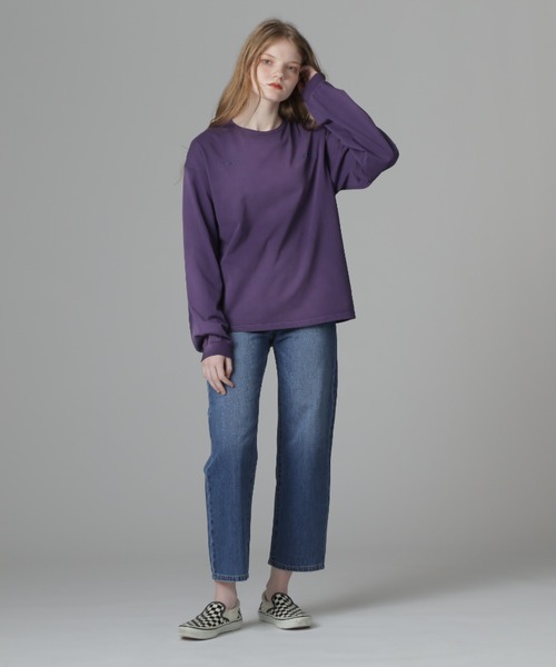 AVIREX(アヴィレックス)の「《Belle LINE》SPRAY L/S T-SHIRT/スプレー ロングスリーブTシャツ(Tシャツ/カットソー・レディース・ライトグレー/ブラック/パープル/ブルー・S/M/L/XL)」の6枚目の写真