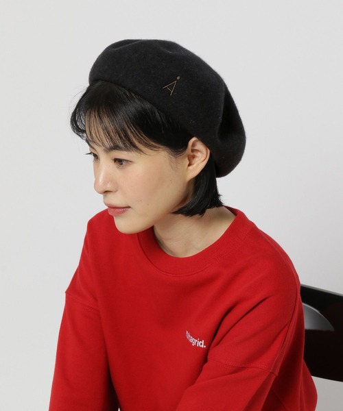 ALAND（エーランド）の「【UNISEX】ALAND／Aロゴベレー（ハンチング/ベレー帽・レディース・ブラック/グレー・FREE）」の5枚目の写真